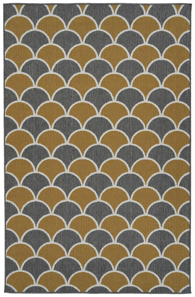 Contemporary Geometric Nautical Textured Runner Rug 1'9" X 3' kaleen