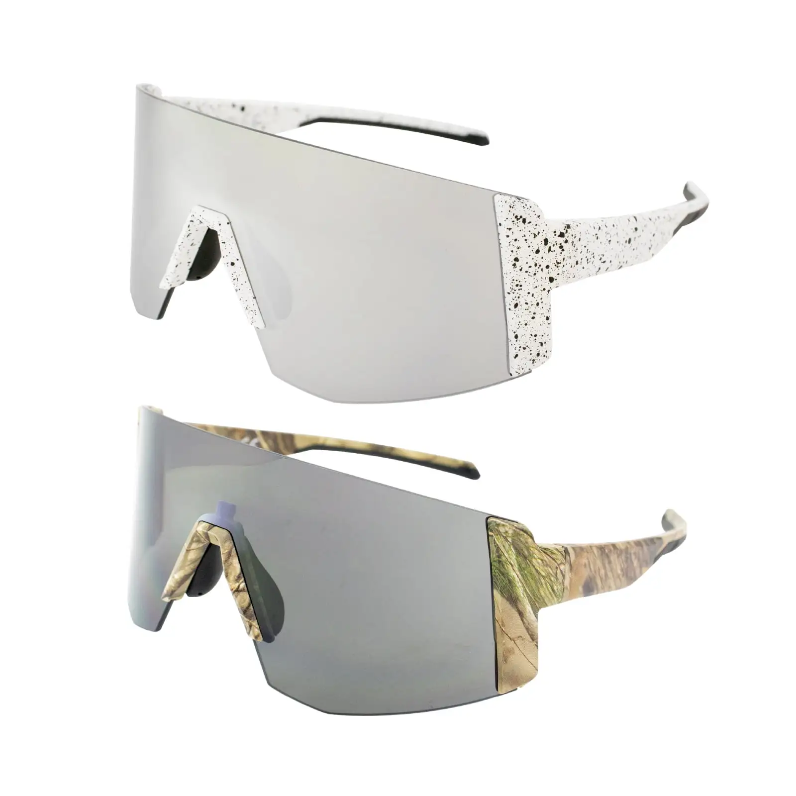 Global Vision Astro Safety Sunglasses ANSI 2pack White Frame w/Flash Mirror Lens & Camo Frame w/Smoke Lens