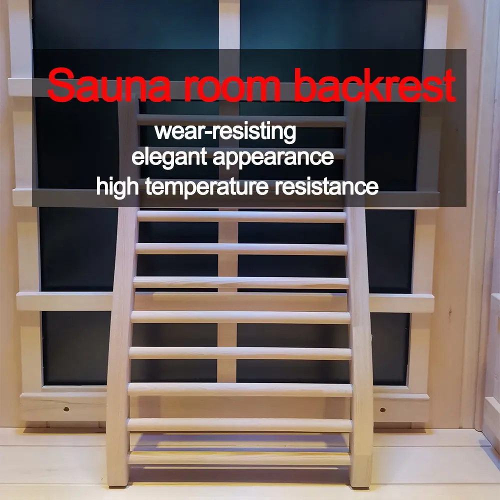 Hemlock Round Stick Sauna Backrest Yellow Solid Wood rnb