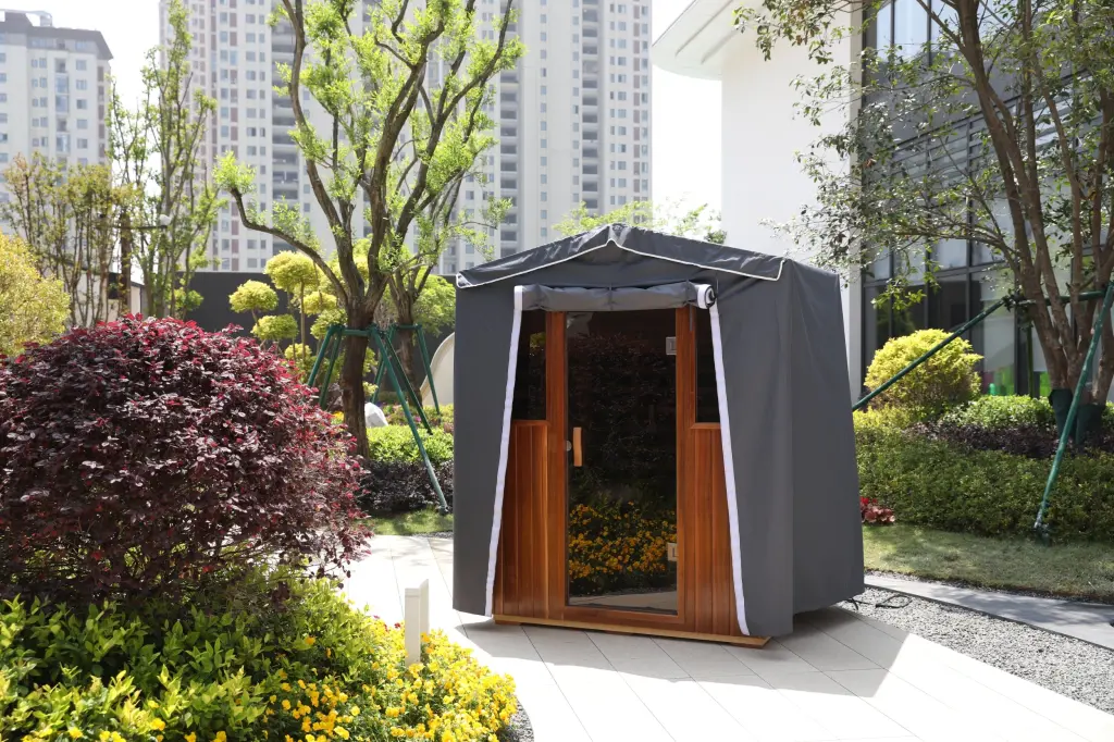 Sauna Outdoor Rain Cover Four People Black Iron Metal healthy home
