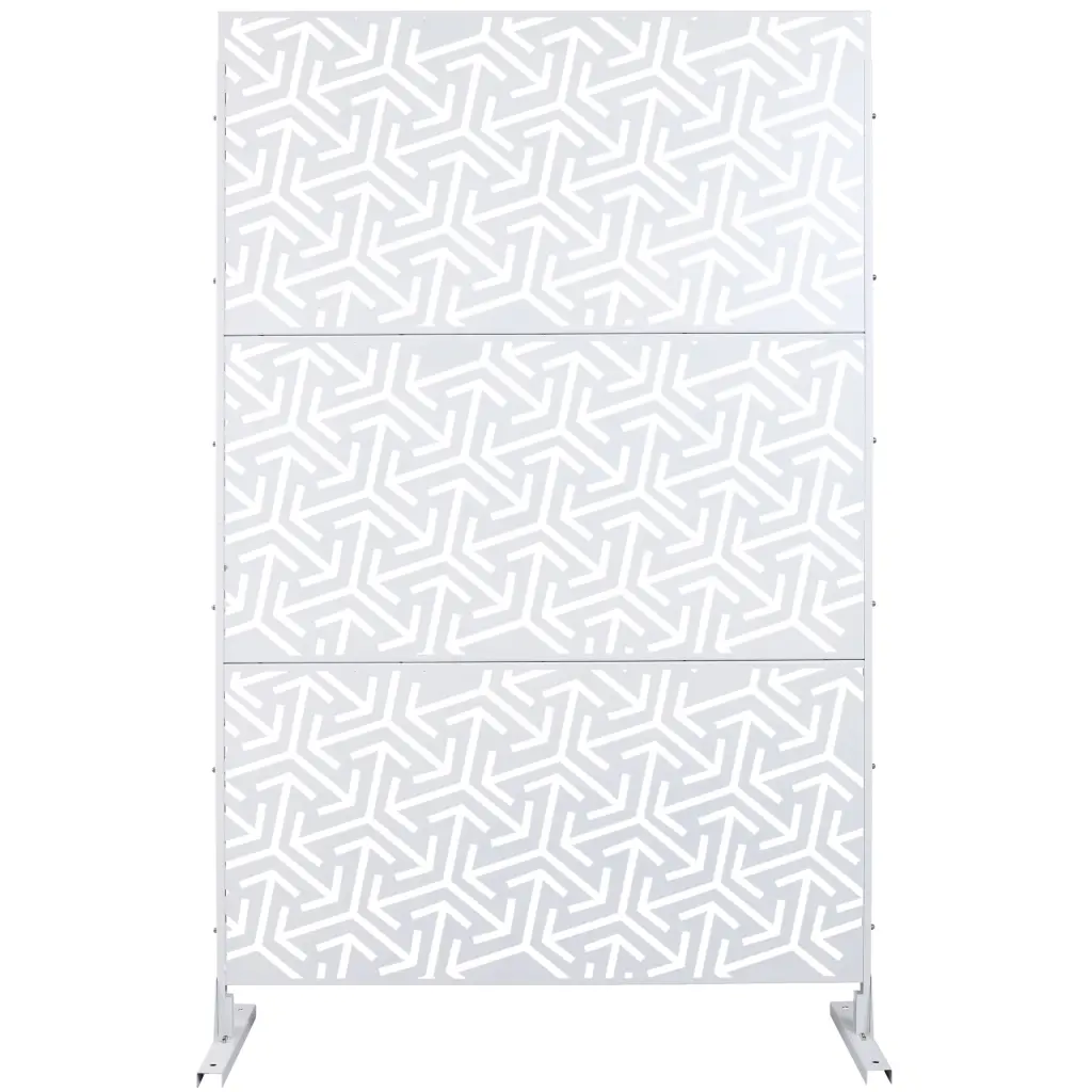 Outdoor Indoor Privacy Screen Metal Privacy Screen 76 Inch H 48 Inch W Freestanding g-h