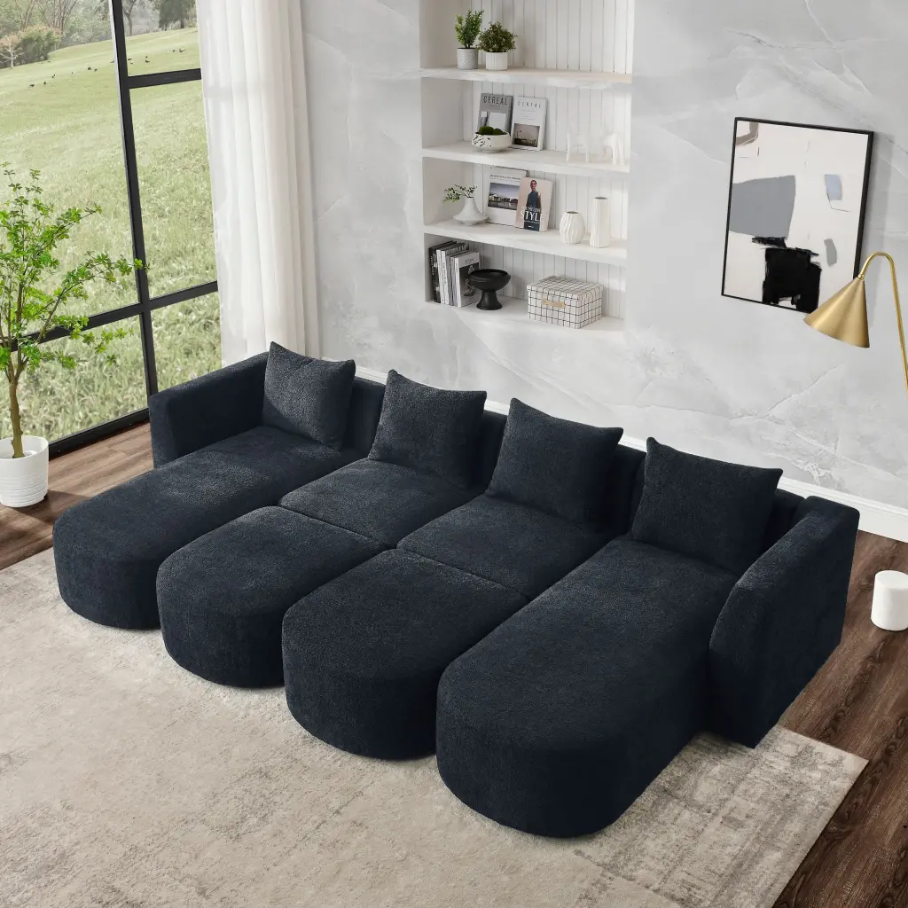 U Influence Sectional Sofa Two Single Seats Two Chaises and Two chuangyuan smart home