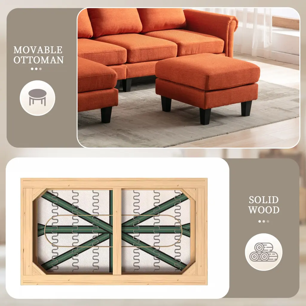 Coolmore Accent Sofa Living Room Sofa Sectional Sofa U Influence coolmore w-395