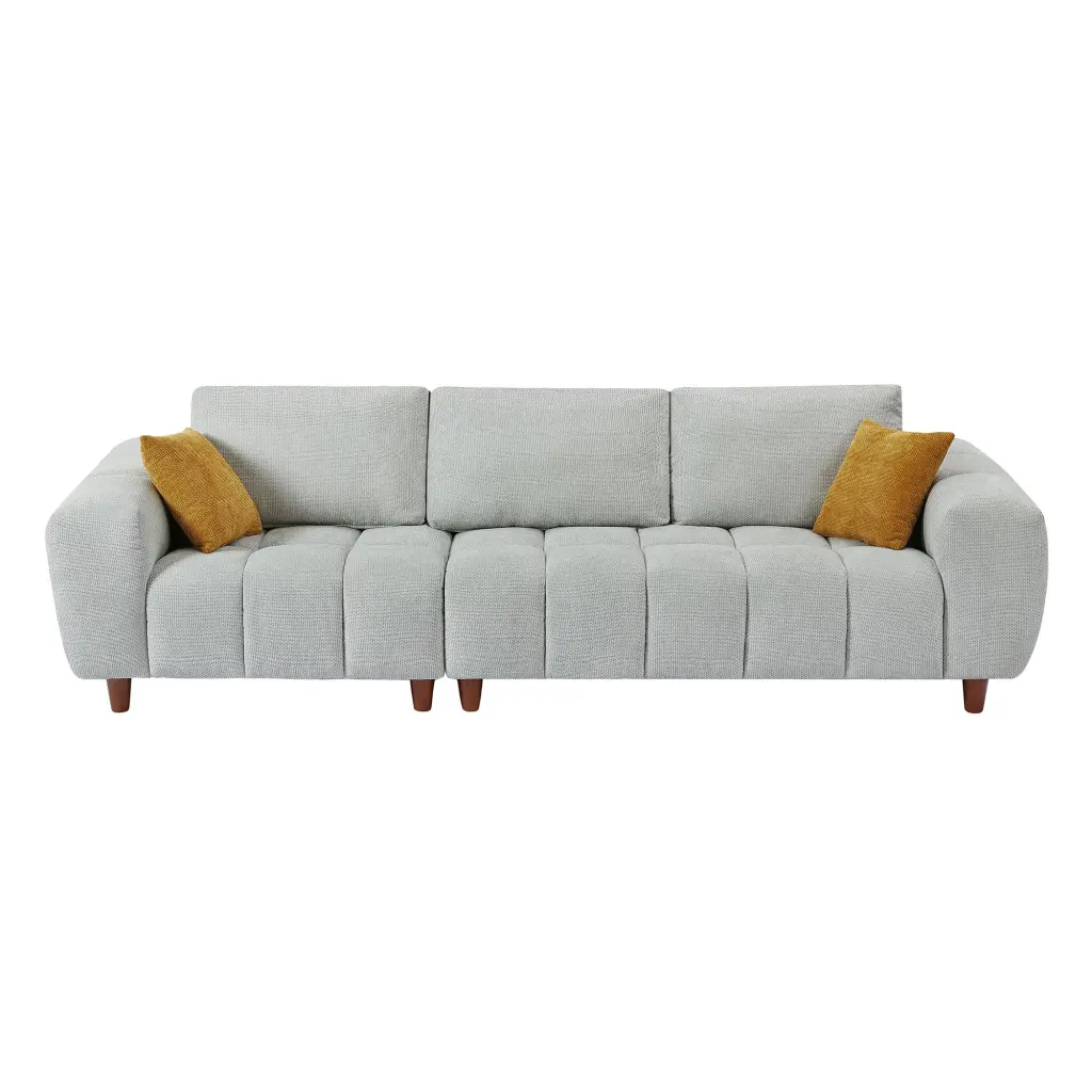 111 Inch Convertible Sectional Sofa Couch L Shaped Fabric Sofa Ottoman Modern Living Room justone