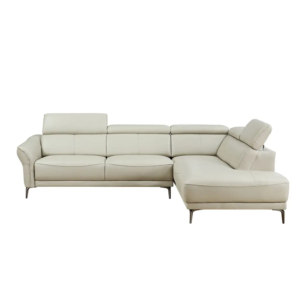 111.42 Inch Modern Design L Influenced Deep Sectional Couch Authentic Leather justone