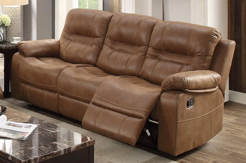 1Pc Motion Sofa Only Dark Brown Color3 Seat Couch Plush Armrest Cushion kanepe