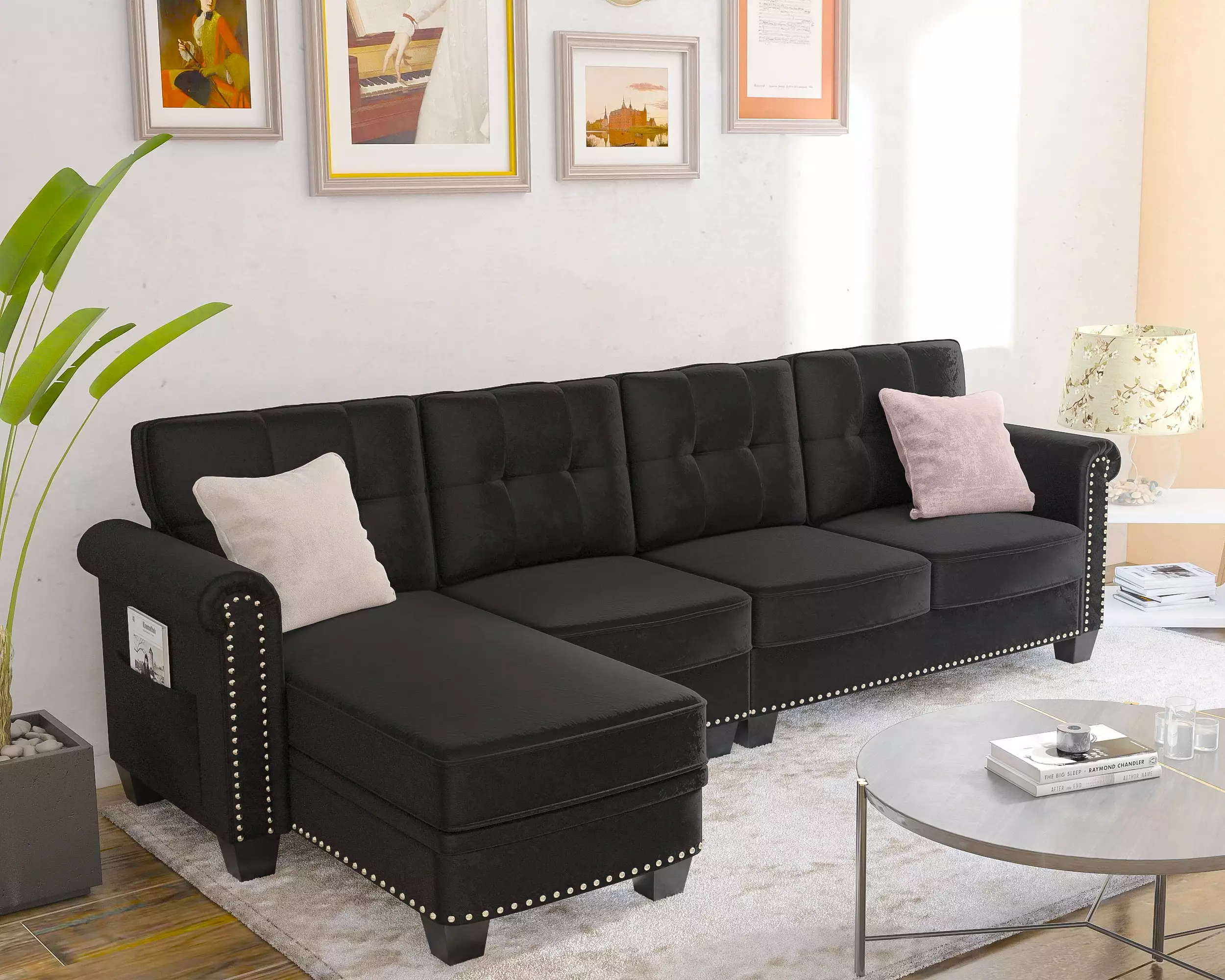 Mefine Modern Modular Sectional Sofa Upholstered Couch Living Room