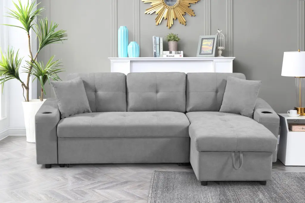 Mega Convertible Corner Sofa Armrest Storage Living Room And Apartment Furniture mega furnishing