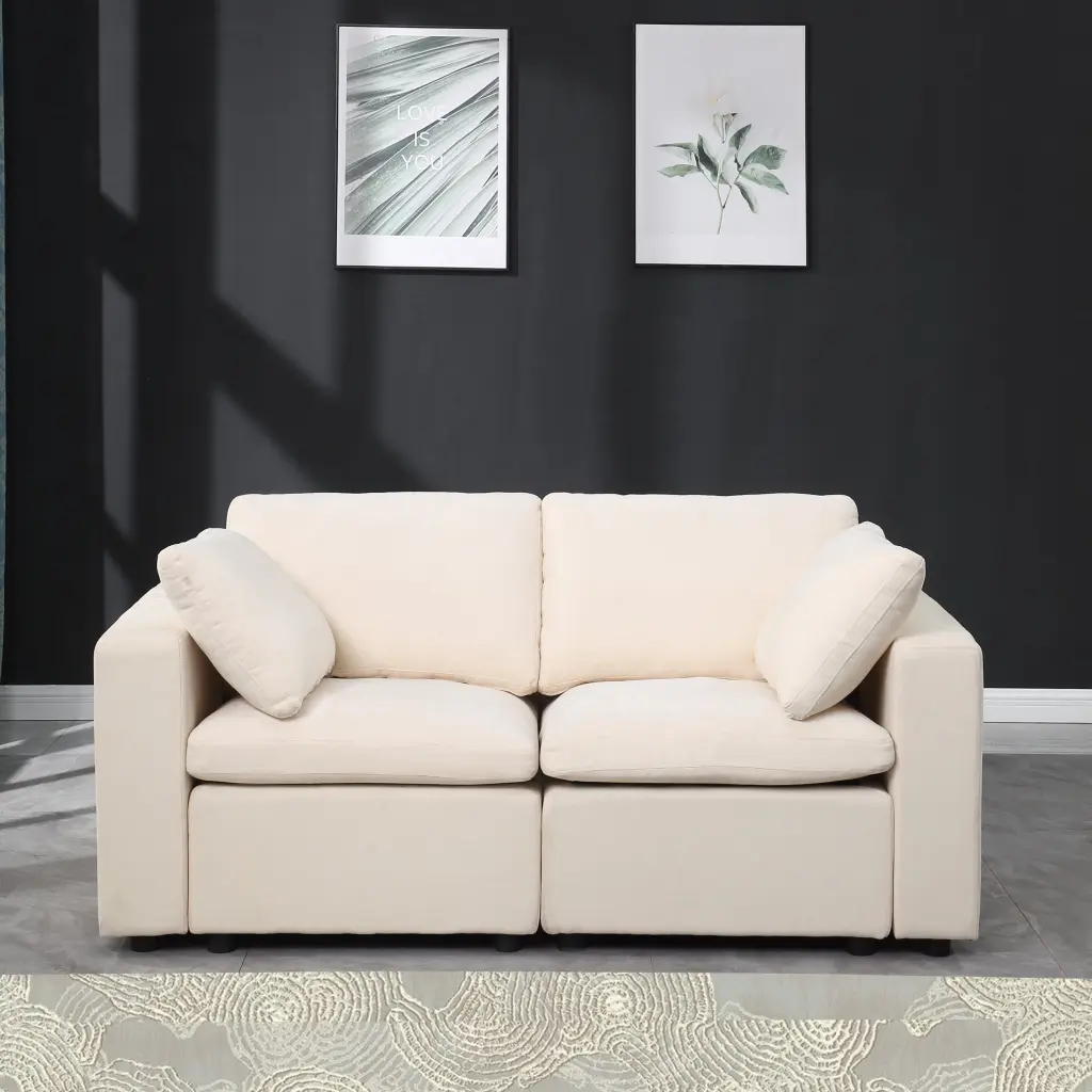 Modular Sectional Sofa 2 Piece Set Two Corner Chairs Living Room meiting furniture