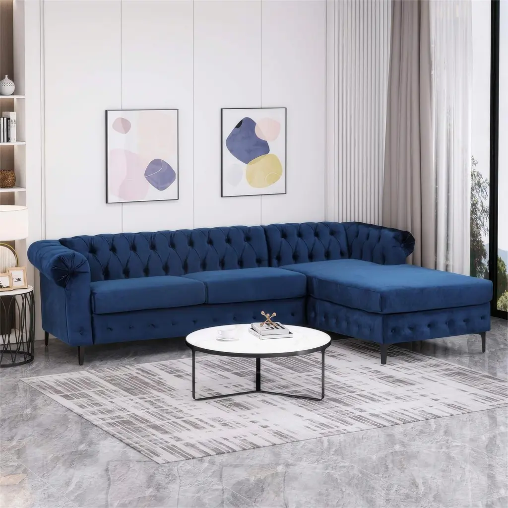Reversible 4 Seater Modular Sectional Sofa Set Convertible Corner Over nh-echo