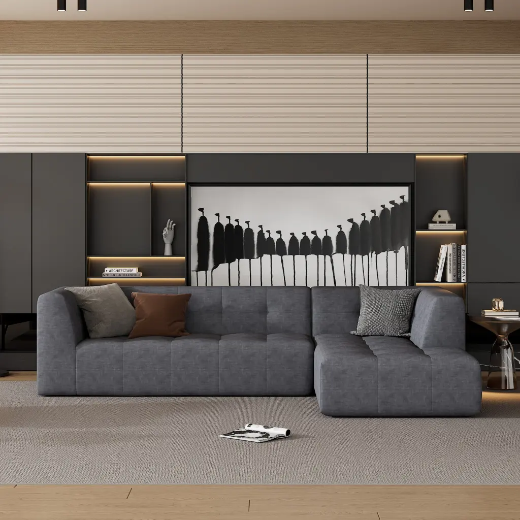 110.2x72.8 Inch Modular Sofa Set Modern Living Room Sectional Combination rnb