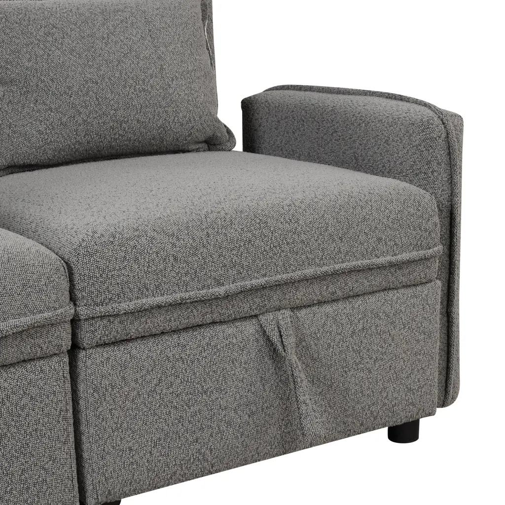 122.8" Convertible Modular Minimalist 4-Seater Sofa Living Room rnb