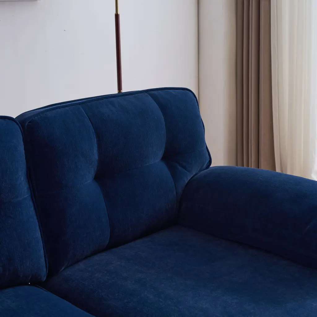 83 Inch Modern Sectional Sofa Velvet L-Shaped Couches Living Room rnb