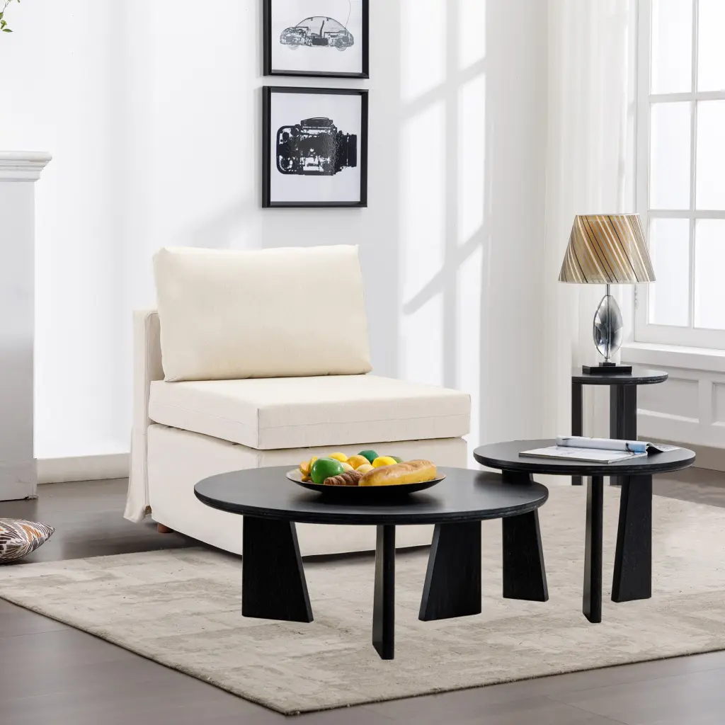 Modern Fabric Linen Middle Module Modular Sofa Sectional Couch rnb