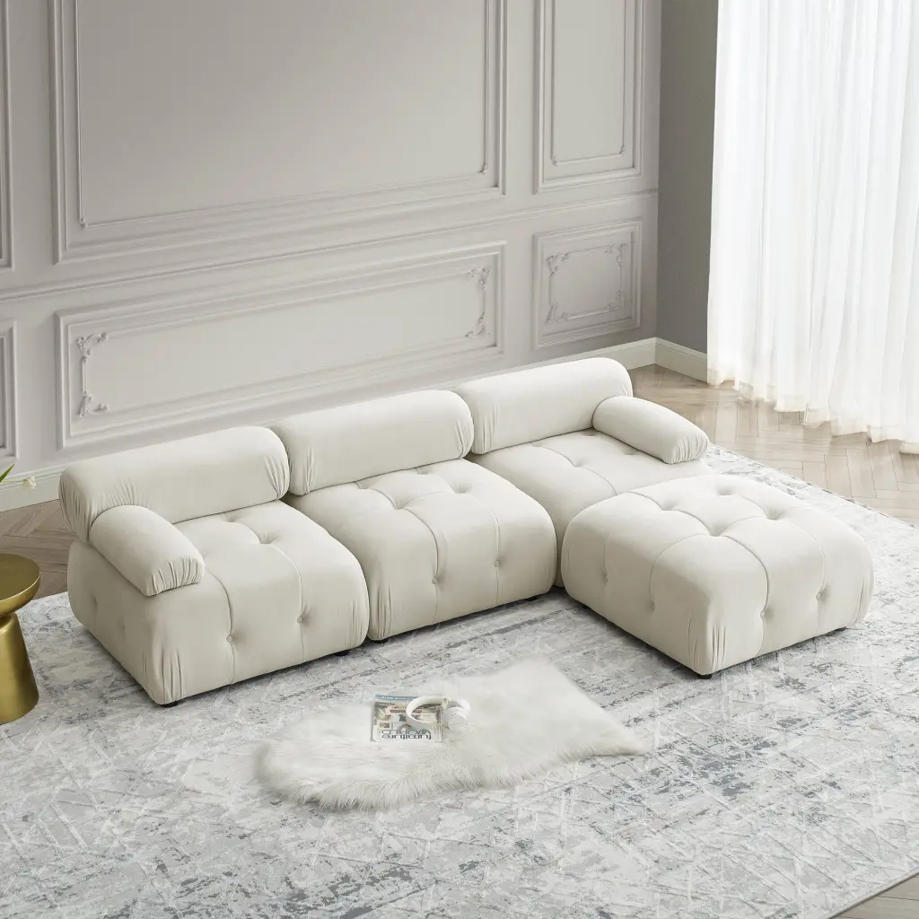 Modular Sectional Sofa Button Tufted Crafted and DIY Combination L Shaped royal star
