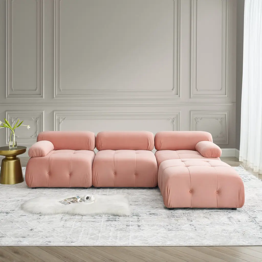 Modular Sectional Sofa Button Tufted DIY Combination L Shaped Living Room Furniture royal star