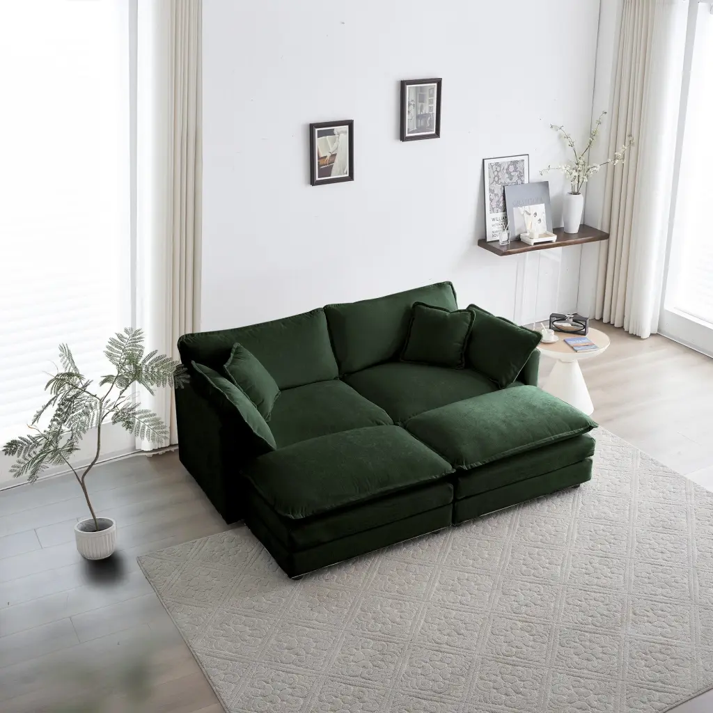 4 Piece Upholstered Sectional Sofa 2 Seater and 2 Single Seaters ui furniture