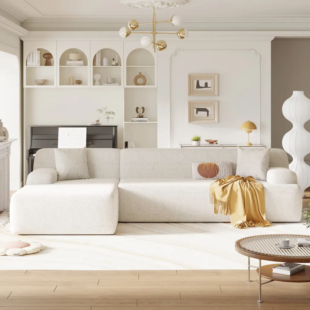 Modern Large L Influence Modular Sectional Sofa Living Room Bedroom u_style