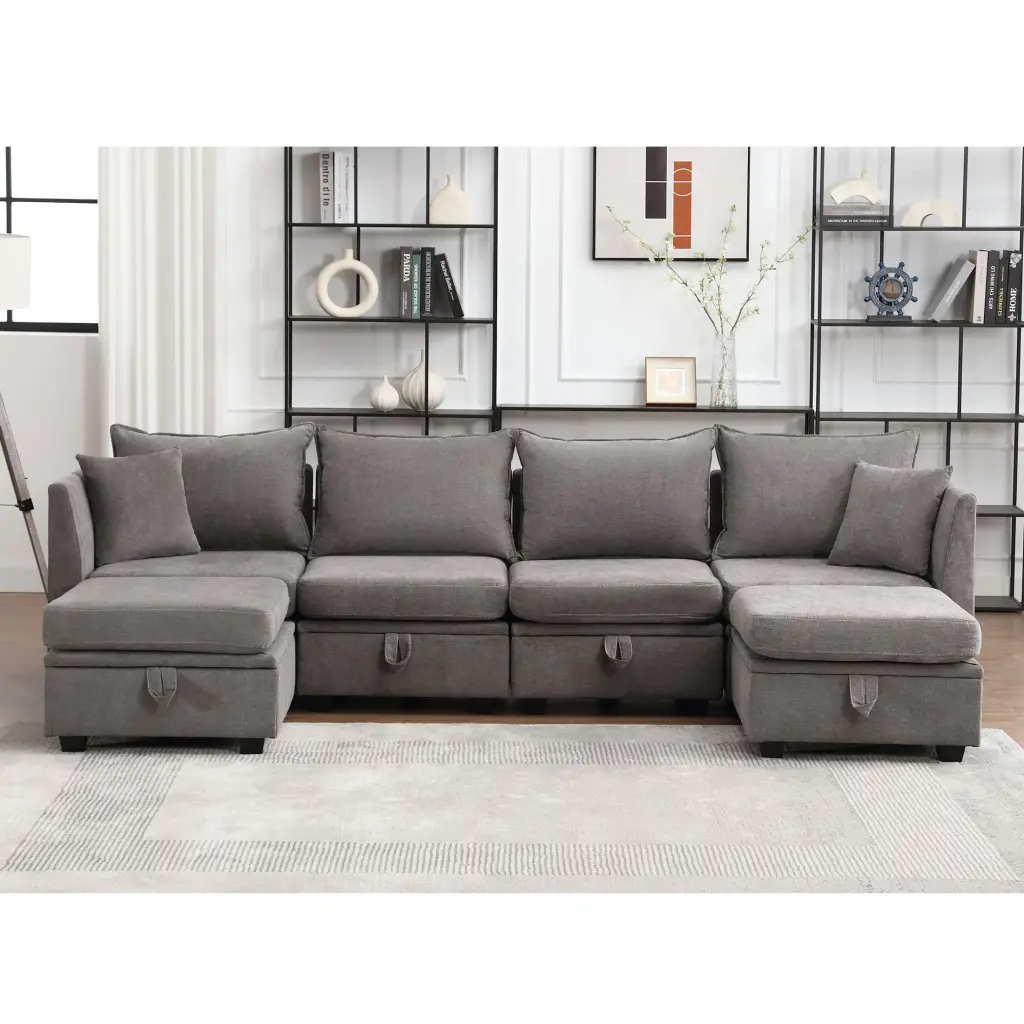 Modular Sectional Sofa Convertible Sleeper Sofa Storage vanbow