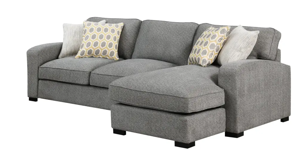 Repore Gray Right Side Facing Chaise Sectional Sofa Engineered Wood Frame wallace - bay
