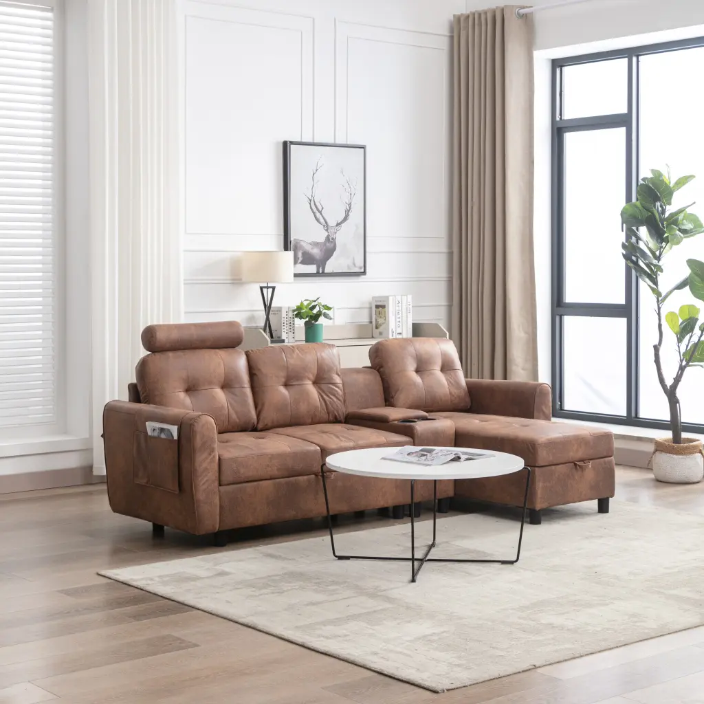 United We Win Storage Sofa Living Room Sofa Comfortable Sectional Sofa Coffee Table w1568 united we win