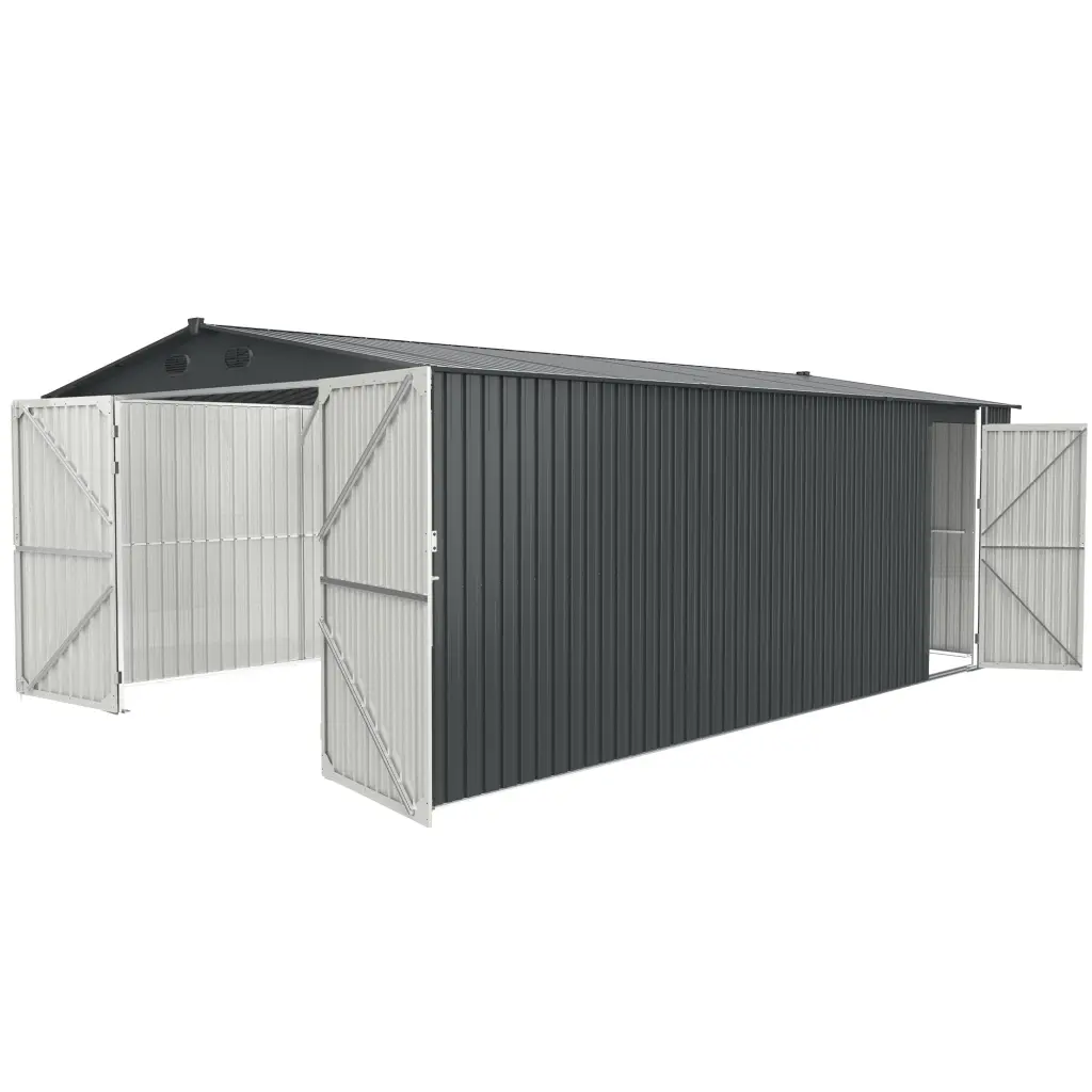 Outdoor Storage Shed 20X13 Ft Metal Garden Shed Backyard Tool Storage chery