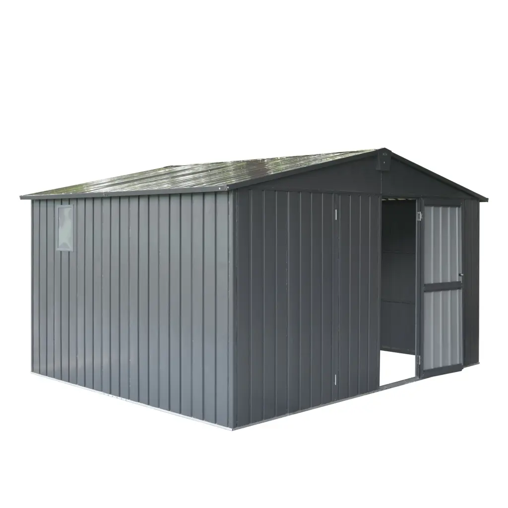 11x9 Backyard Storage Shed Galvanized Steel Frame and Windows crefise patio life