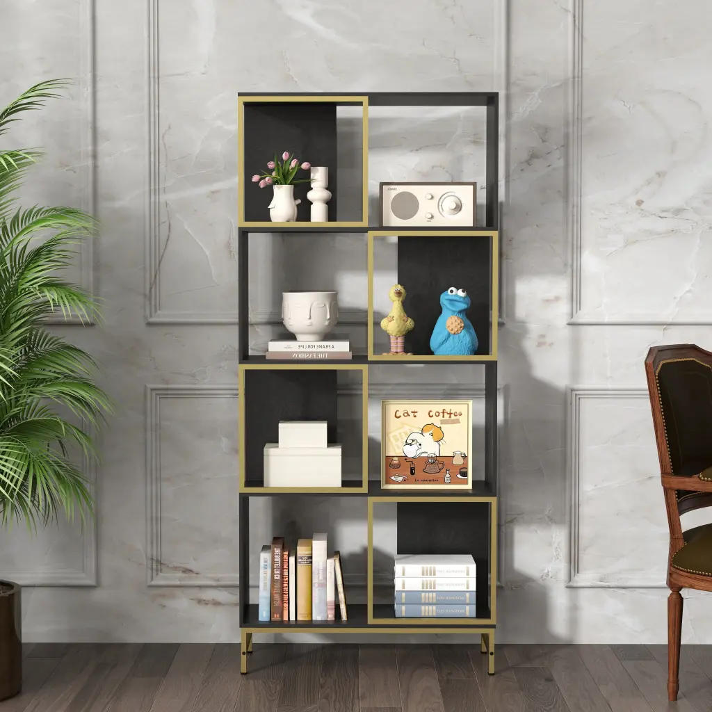 4 Tier Storage Shelf Bookcase Corner Presentation and Organization rnb