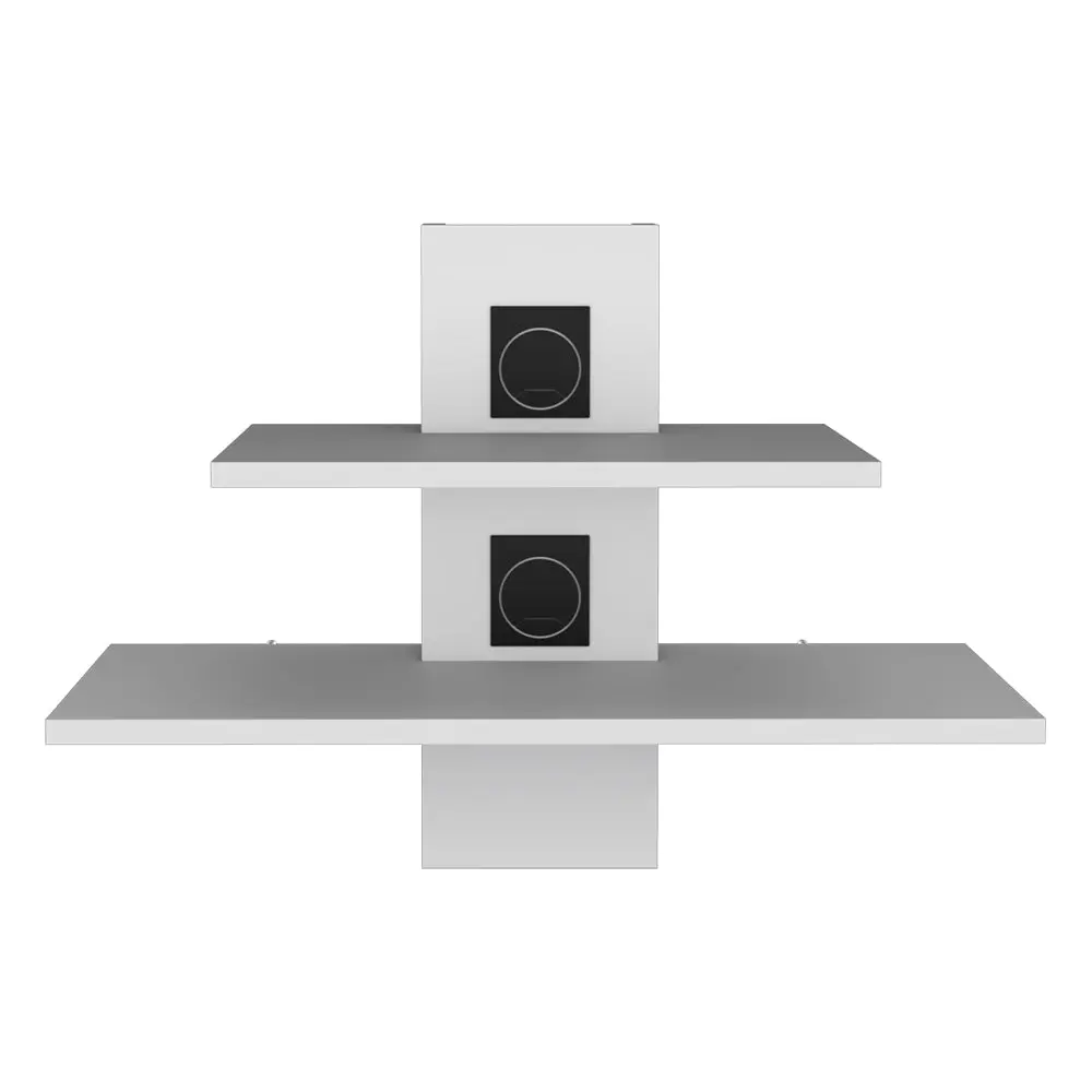 Shelf Ruston White Particle Board Living Room Storage treevol furniture