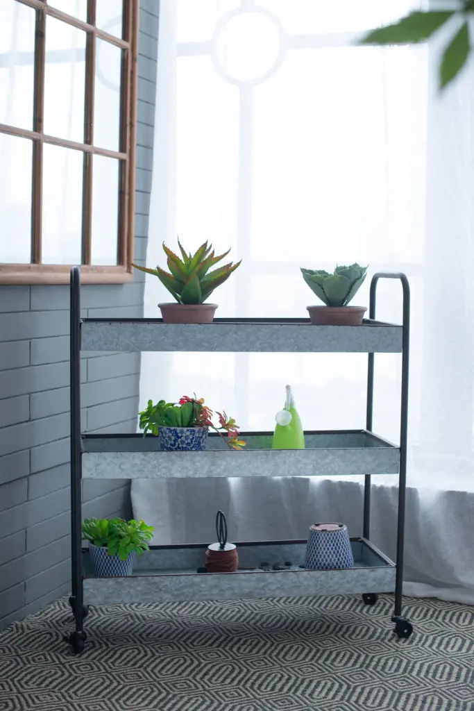 35x12.5x40 Homestead Galvanized Shelf 3 Tier Metallic Grey Storage Rack w2078
