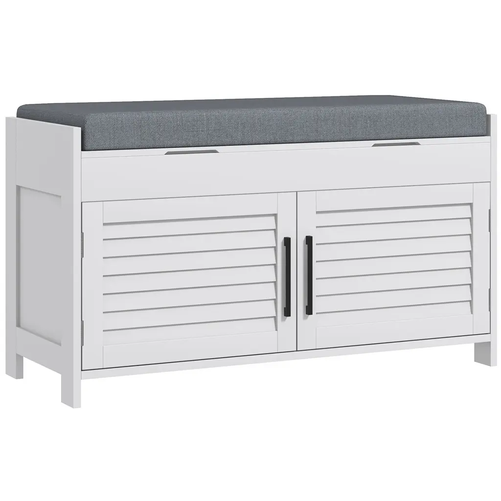 HomCom Shoe Bench Entryway Bench Shoe Storage Cushion Hidden Compartment aosom business