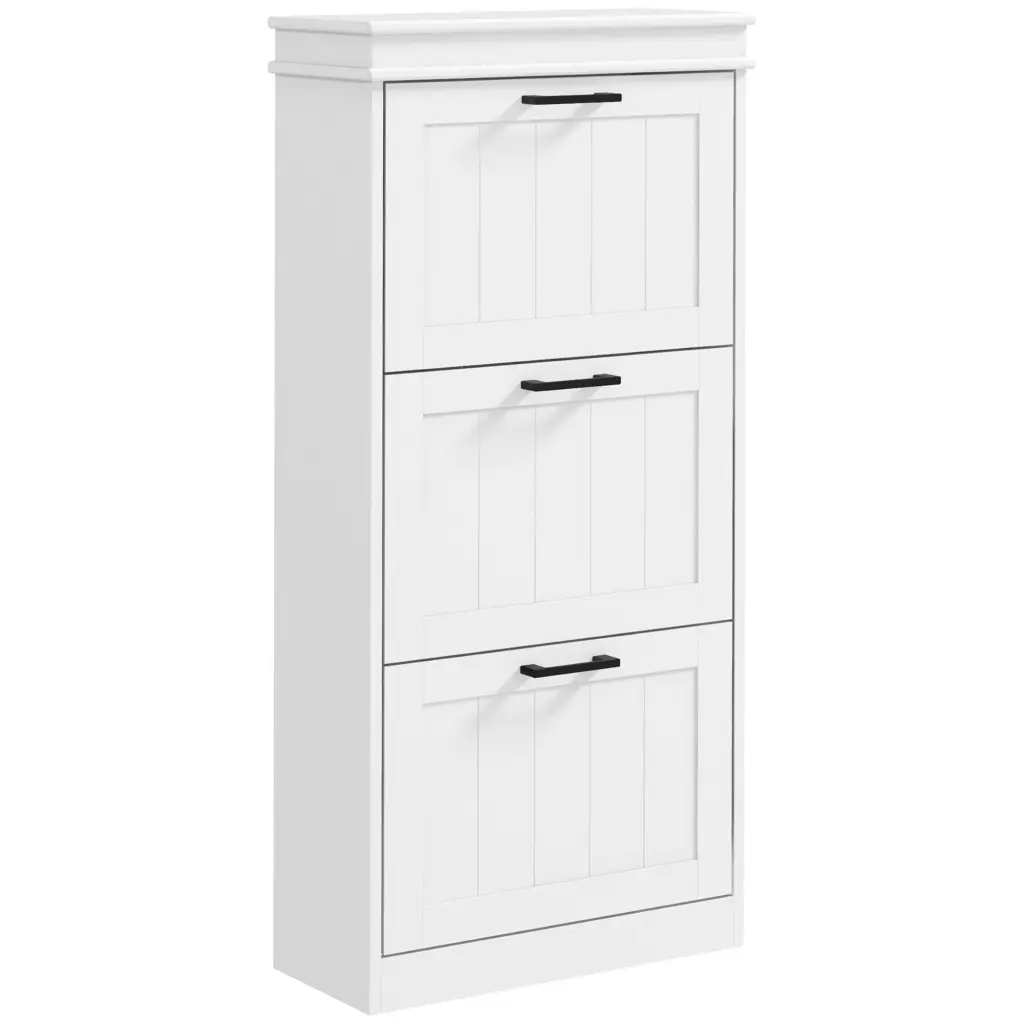 HomCom Narrow Shoe Cabinet Entryway Shoe Rack Storage Organizer aosom business