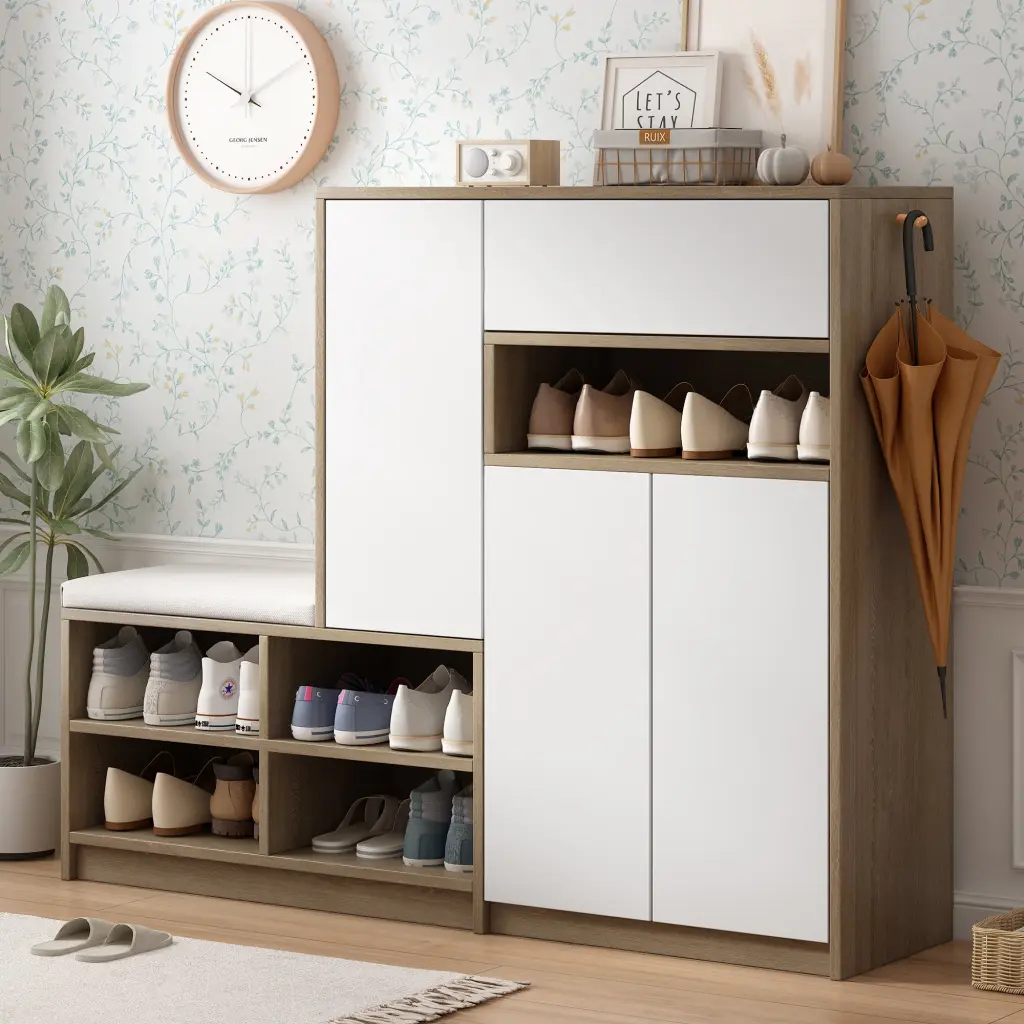 2 1 Shoe Storage Bench and Shoe Cabinet Multi Functional Shoe Rack rnb