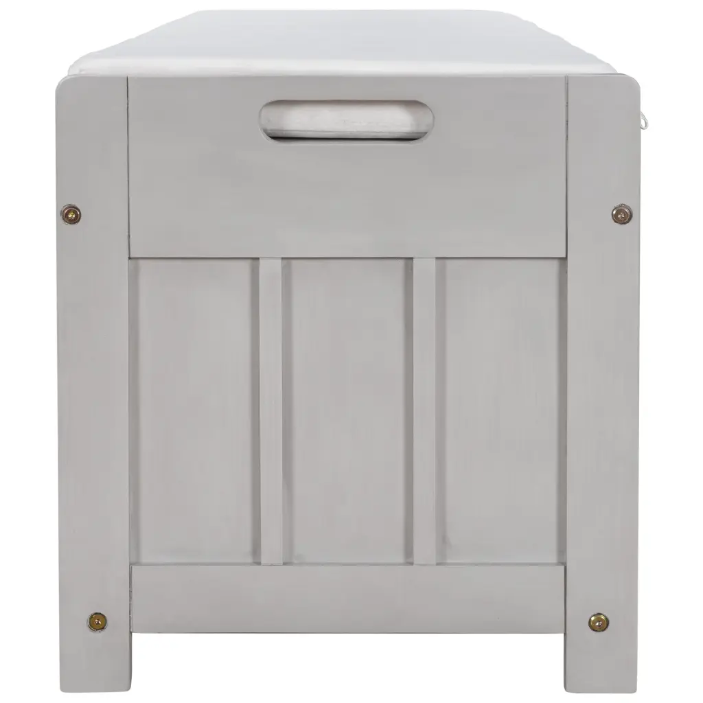 Storage Bench 3 Shutter Influenced Doors Shoe Bench Removable Cushion rnb
