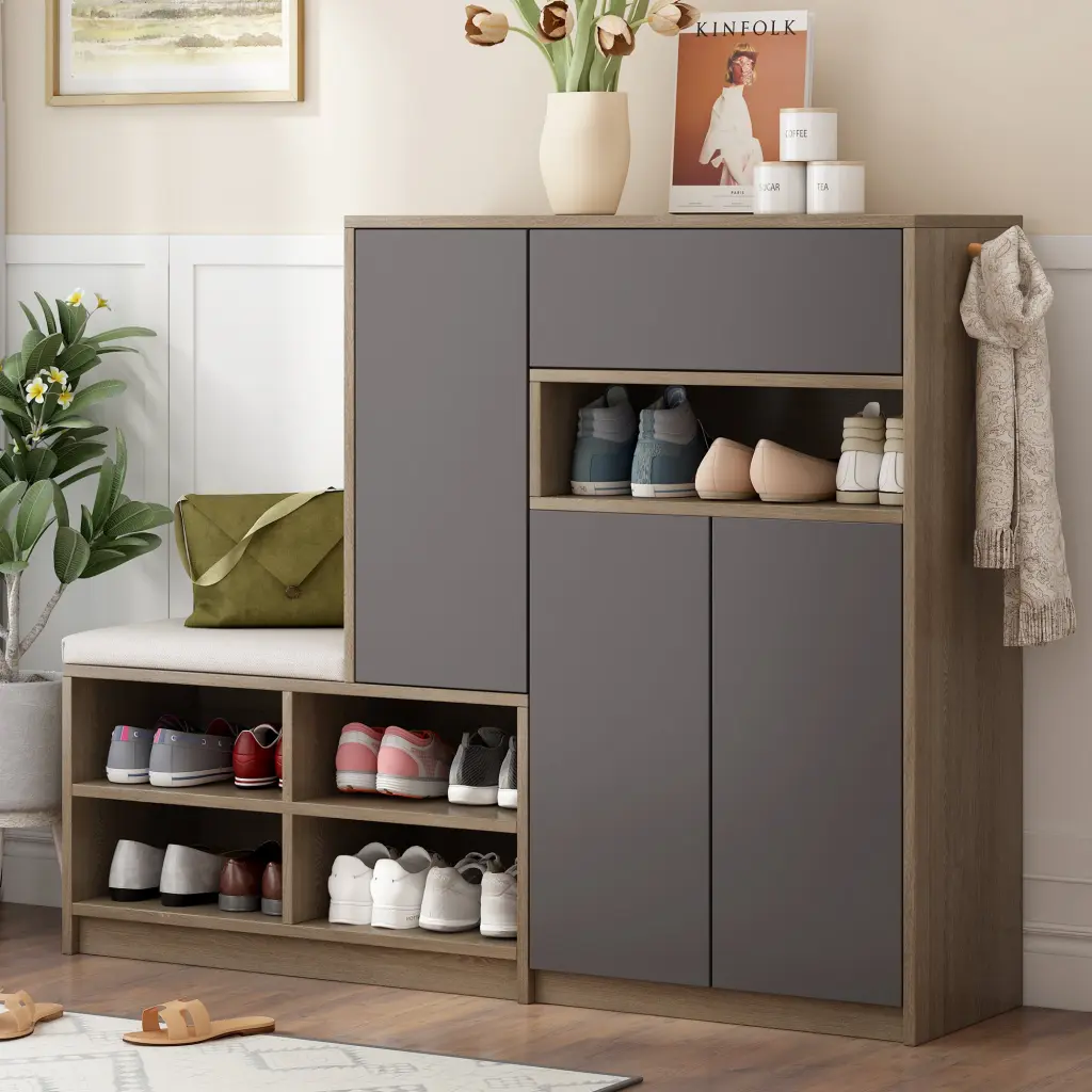2 1 Shoe Storage Bench and Shoe Cabinets Multi Practical Shoe Rack Entryway rnb