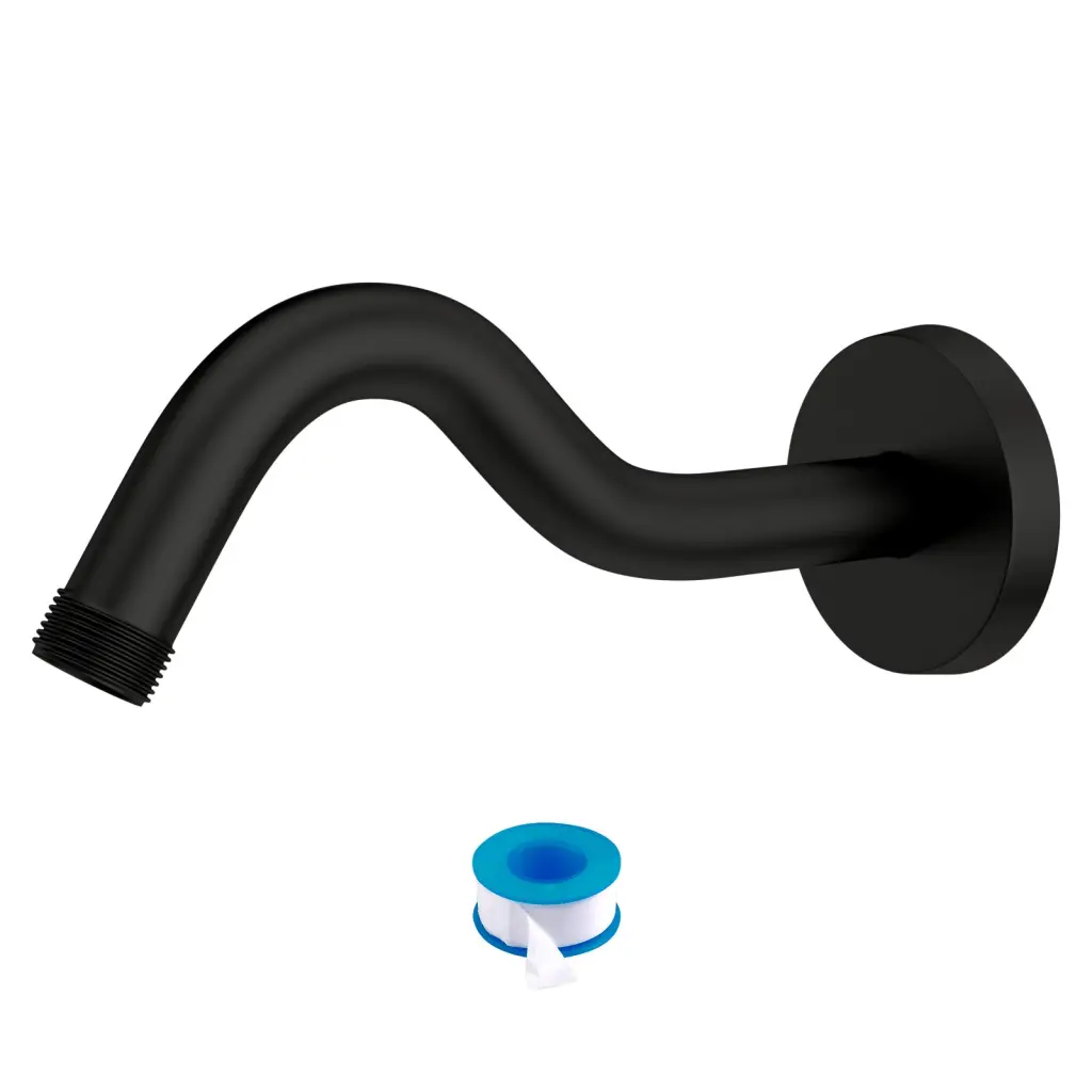 8" Shower Arm Flange Matte Black Stainless Steel Bathroom Fixture lordear