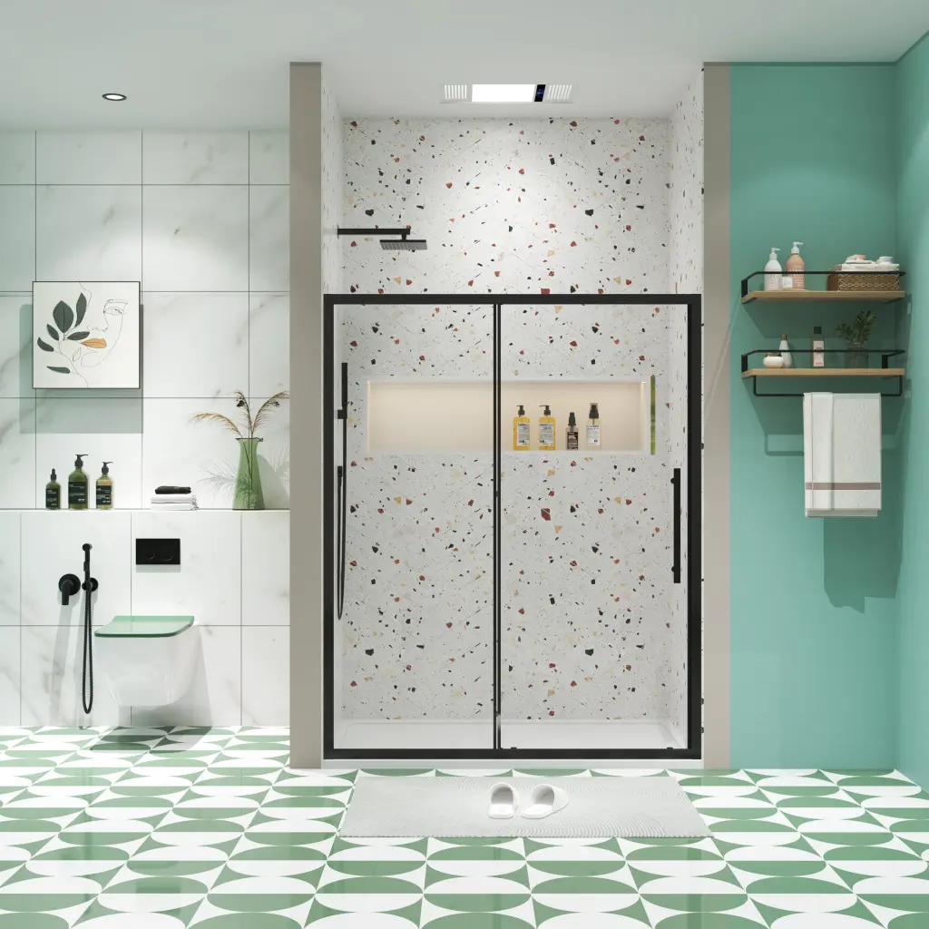 44-48 Inch Sliding Shower Door 1/4 Inch Tempered Glass pro shower