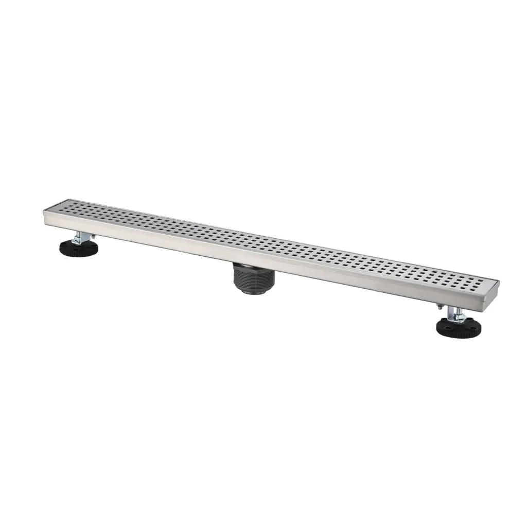 36 Inches Linear Shower Drain Removable Quadrato Pattern Grate w928 dongtu group