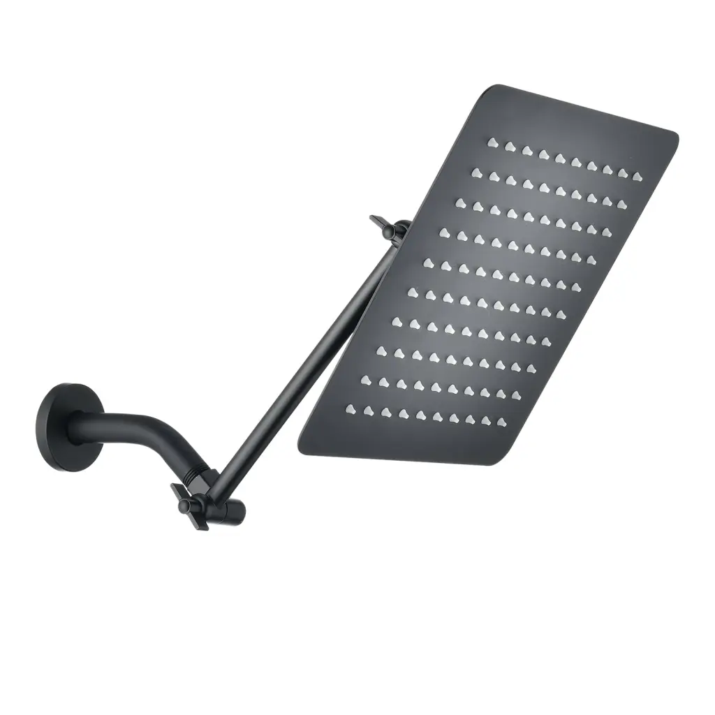 10 Inch Square Rainfall High Pressure Stainless Steel Bath Shower Head kooleasy