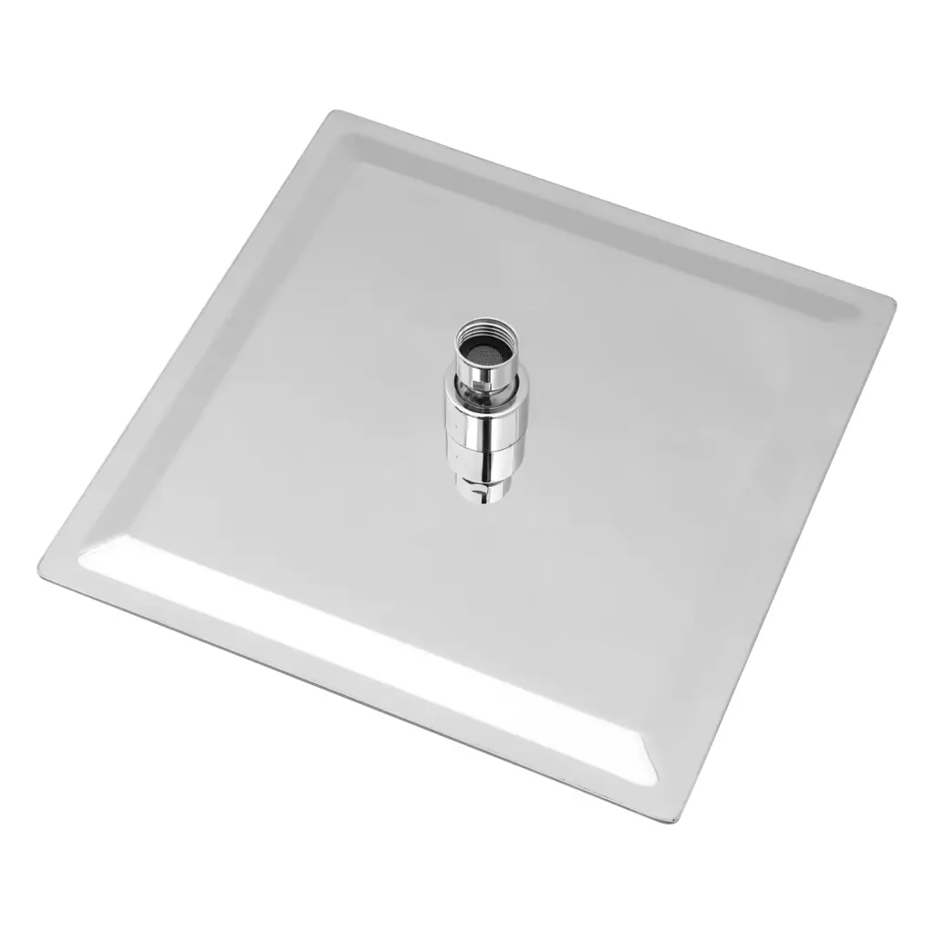 10 Inch Square Rainfall Shower Head Wall Ceiling Mounted Chrome Finish lordear