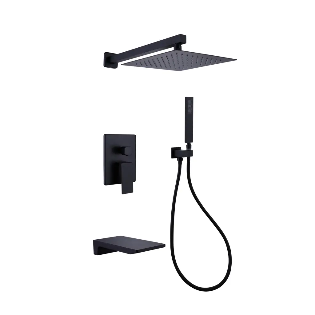 Trustmade Wall Mounted Square Rainfall Pressure Stabilized Shower Head w969 -modern muse-