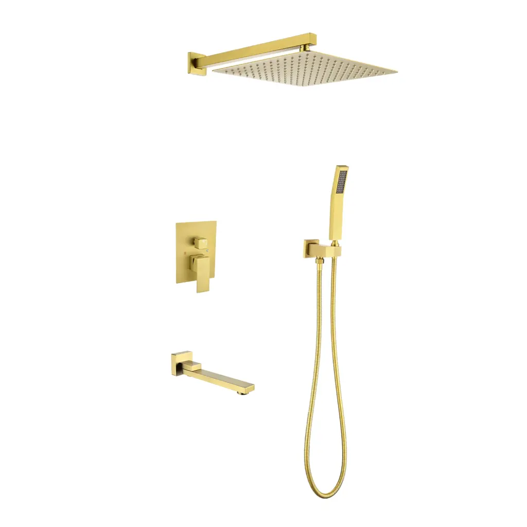 Wall Mounted Shower System Combo 16 Inch Shower Head and Hand Shower w928 dongtu group