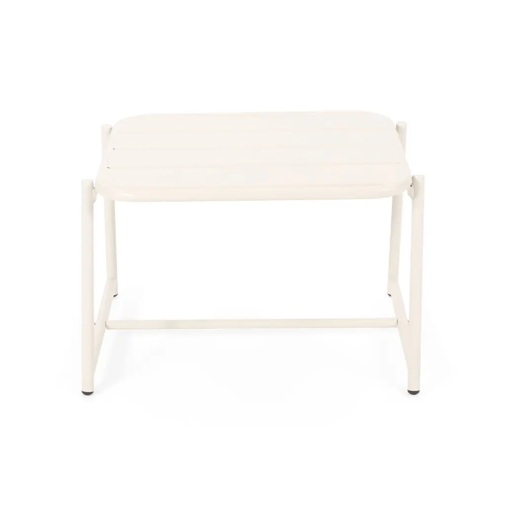 Conrad Side Table Matte White Iron - Modern End Table Living Room nh-kisa