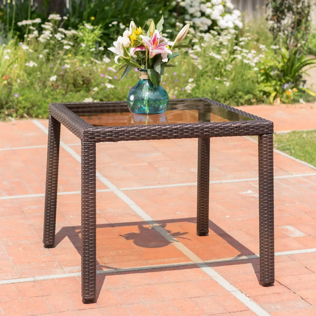 San Pico 40 Brown Multi Rattan Side Table nh-vivalux