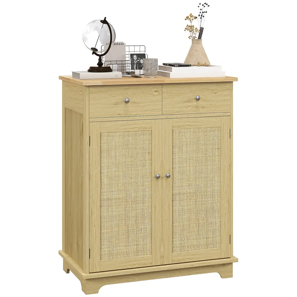 Homcom Sideboard Solid Wood Countertop Modern Kitchen Storage Cabinet aosom business