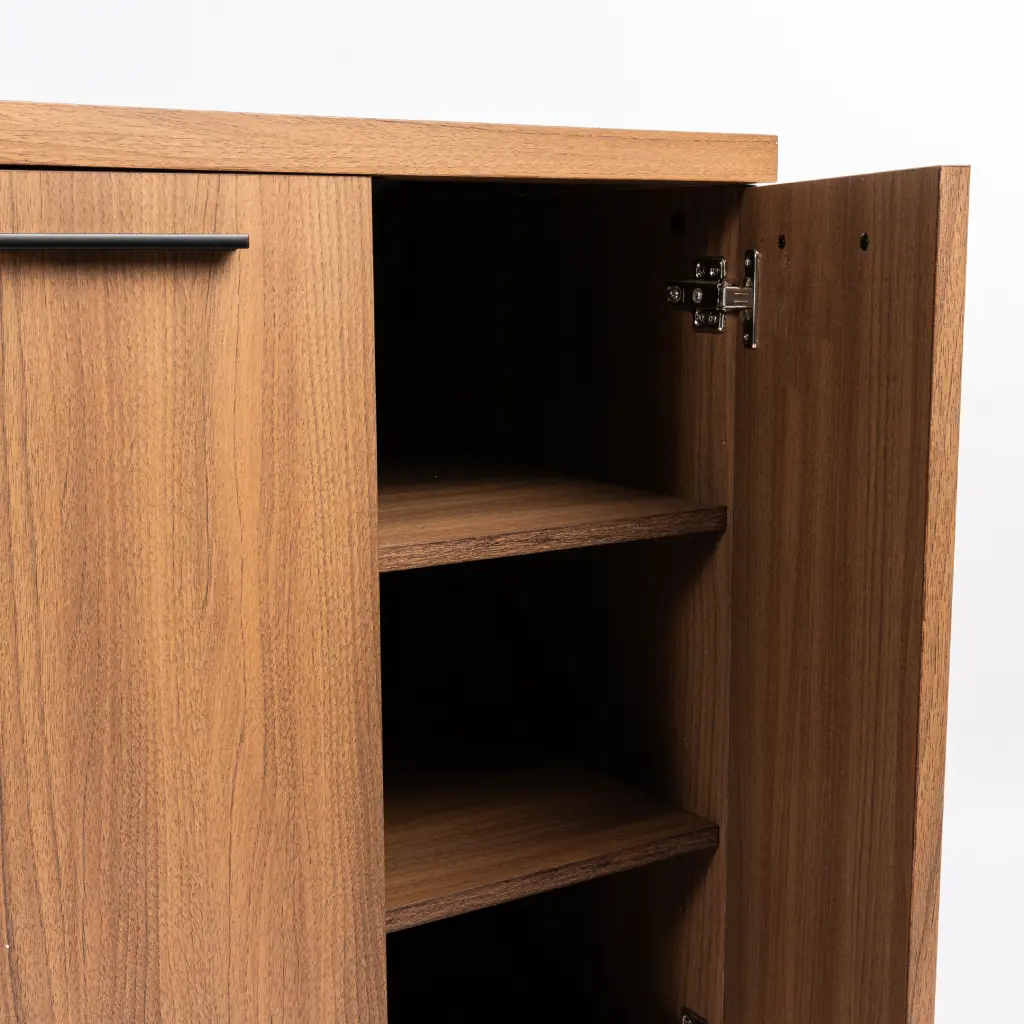 Storage Sideboard Walnut American Traditional Particle Board Buffet Cabinet atlantic inc.