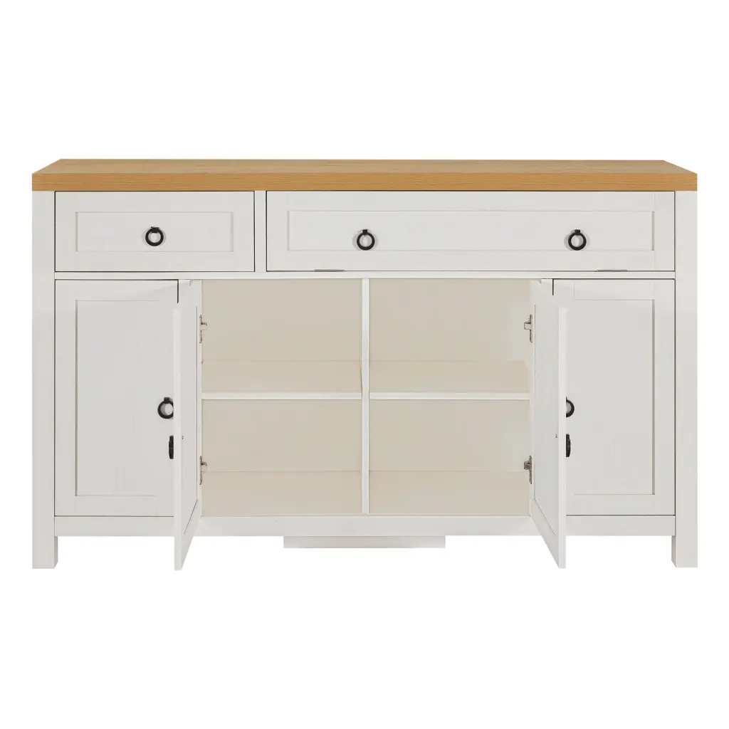 Retro Style Large Storage Space Sideboard Flip Door And 1 Drawer Living Room rnb