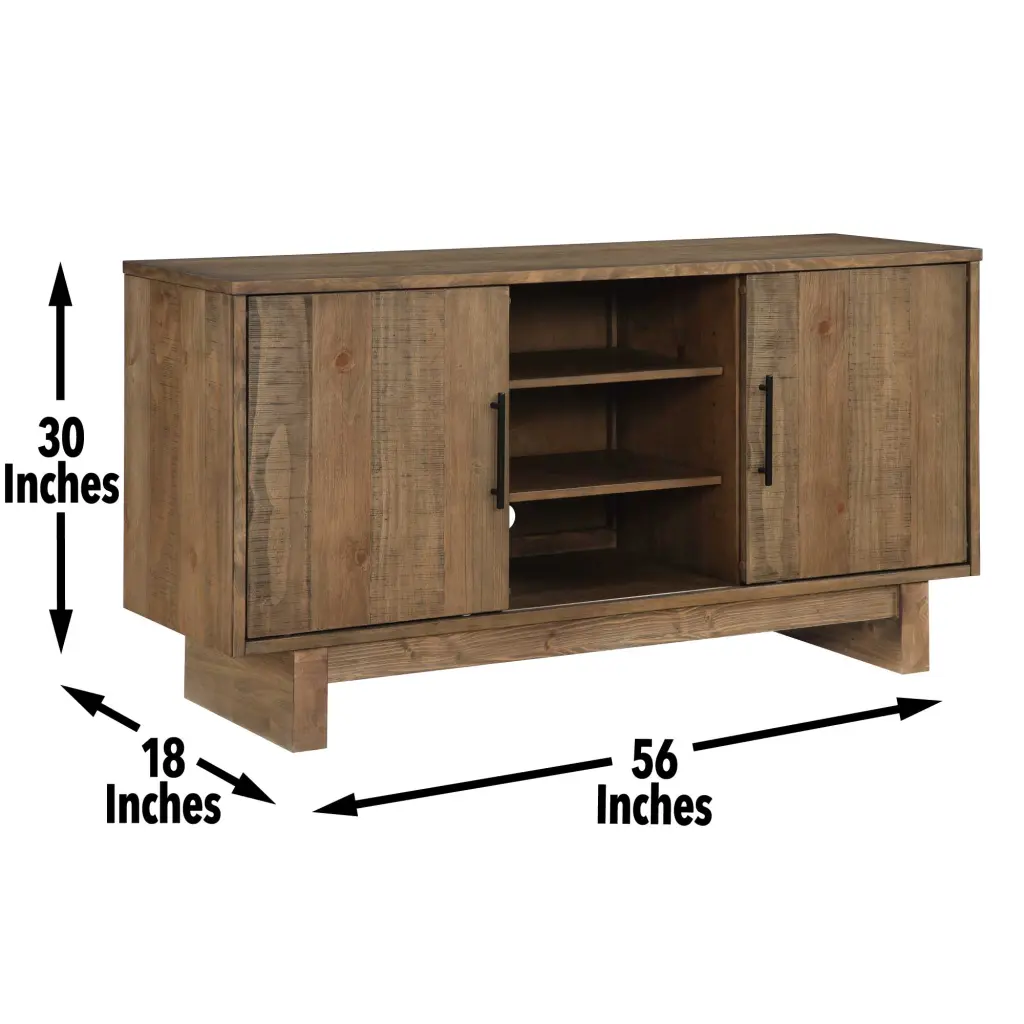 Atmore Server Dark Brown Wood Sideboard Dining Room steve silver furniture