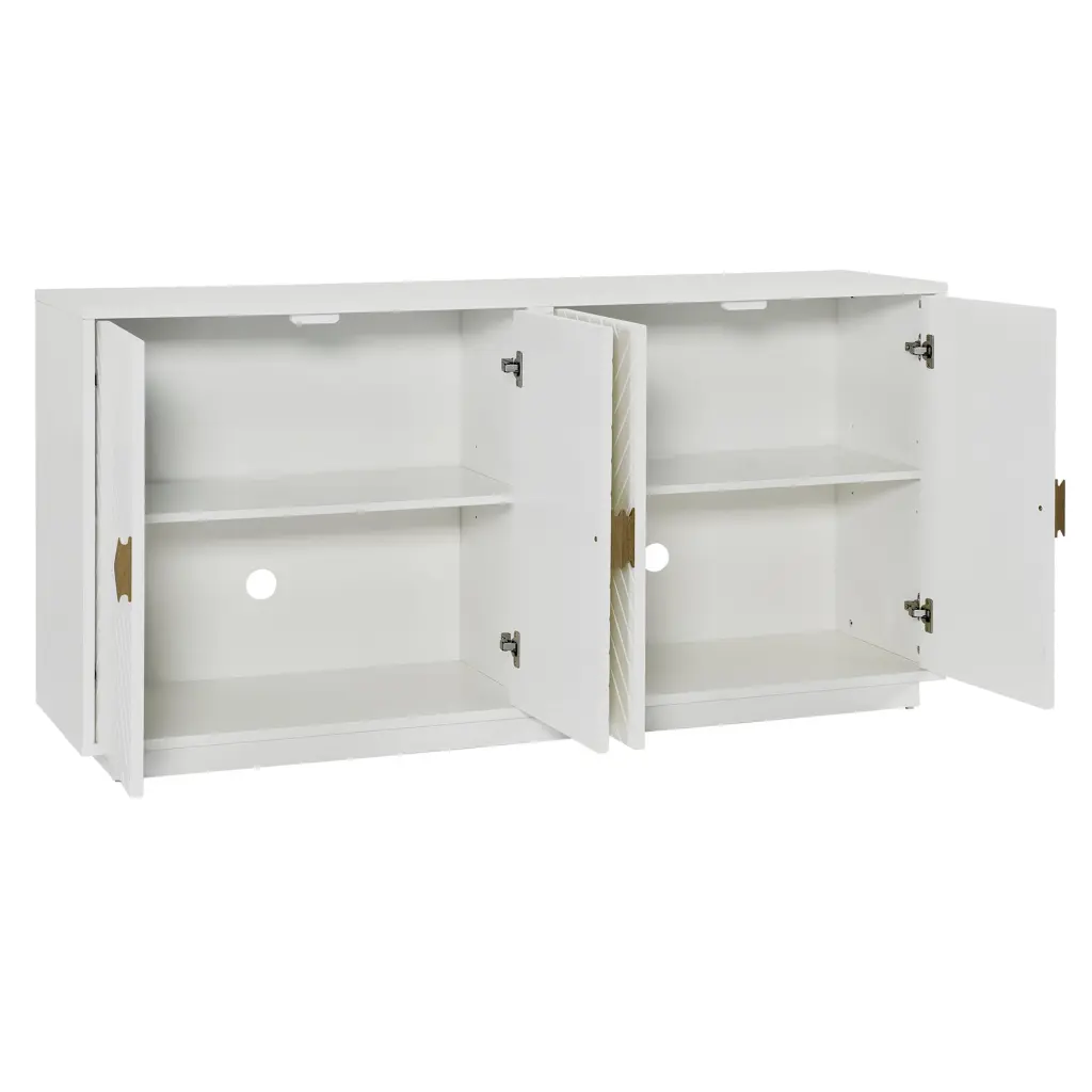 Modern Practical Large Storage Space Sideboard Wooden Triangular Legs rnb