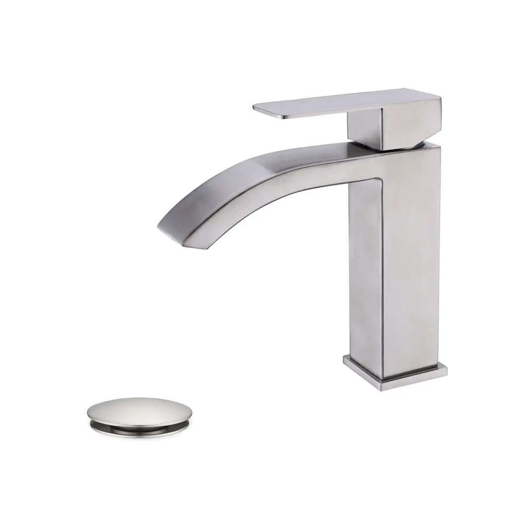 Waterfall Spout Bathroom Sink Single Handle Faucet Pop Up Drain Chrome w928 dongtu group